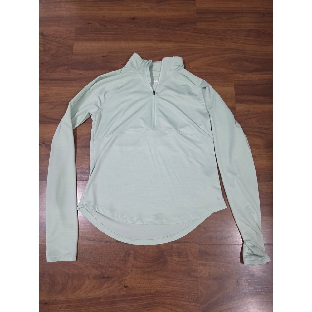 DSG Quarter Zip Pullover Women Small Mint Green Excellent Thumbhole Active Top